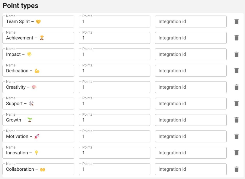 Karma Points Point types gamification for slack